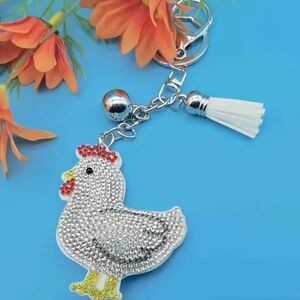 Crystal Chicken Bag purse backpack charm Keychain